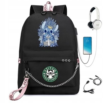 PLECAK SZKOLNY A4 USB DUŻY STICH LILO WZORY
