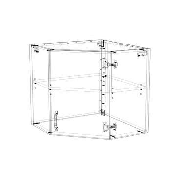 ED ECON белый б_WN60х58_1F угловой кухонный шкаф