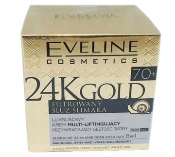 Krem do twarzy Eveline Cosmetics 70+ dzień noc 50 ml z filtrow.śluzu ślima