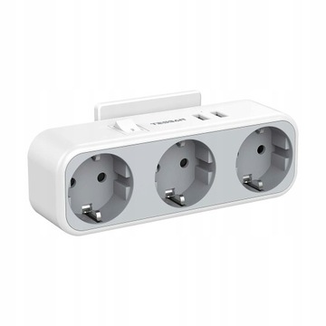 Listwa Zasilająca Wtyczka 3 Gniazda 2x USB