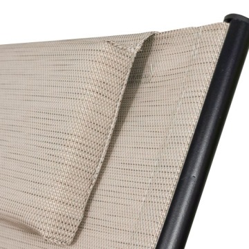 ПРОЧНЫЙ СКЛАДНОЙ РЕГУЛИРУЕМЫЙ САДОВЫЙ СТУЛ ТЕРРАСА БАЛКОН БОРНЕО ПРО БЕЖЕВЫЙ