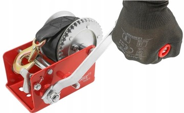 ЛЕБЕДКА, РУЧНАЯ РУКОЯТКА, РЕМЕННАЯ ЛЕБЕДКА, РУКОЯТКА 1200 кг, РЕМЕНЬ 10 м.