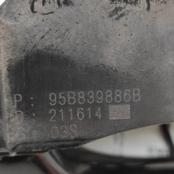 PORSCHE MACAN (95B) 2015 PRAVÁ STRANA KLIKA VNĚJŠÍ DVEŘE ZADNÍCH