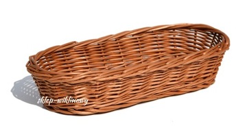 Taca wiklinowa Tacka na pieczywo sztućce 25x13 cm