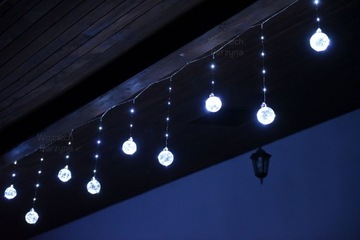 KURTYNA ŚWIETLNA KULKI LED GIRLANDA MIKOŁAJ BAŁWAN