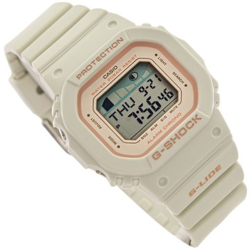 DAMSKI ZEGAREK CASIO GLX-S5600-7ER G-SHOCK G-LIDE BEŻOWY PŁYWY MORSKIE