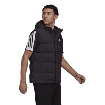 Kamizelka bezrękawnik adidas Helionic Hooded Down Vest puch czarna S