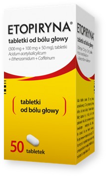 Etopiryna tabletki od bólu głowy 50szt.