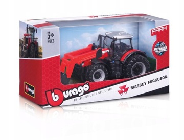 TRAKTOR Z ŁADOWARKĄ Massey Ferguson 8740S Bburago