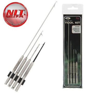 NGT 4pc Stainless Baiting Tool Set Igła wiertło