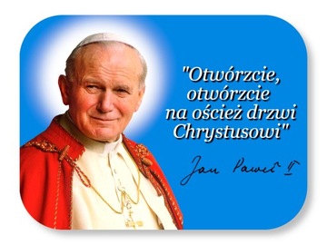 Niebieski magnes CYTAT Jan Paweł II cytaty