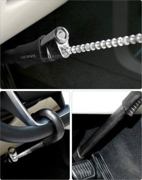 BLOKADA KIEROWNICY ANTYKRADZIEŻOWA DO SAMOCHODU UCHWYT ZABEZPIECZAJĄCY AUTO