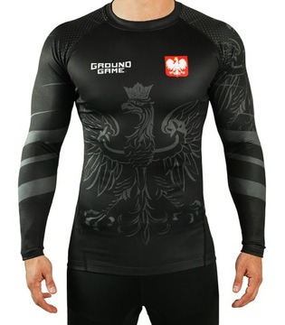 Rashguard Polska Ground Game MMA BJJ XXL długi rękaw