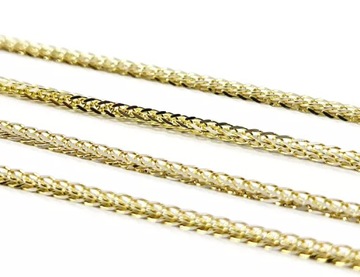NIENOSZONY ZŁOTY ŁAŃCUSZEK LISI OGON 2,16G 585 44CM