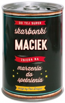 Puszka Skarbonka Vip z imieniem - Maciek