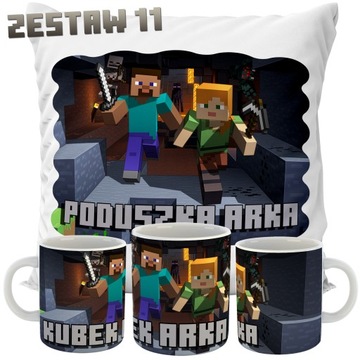 ПОДАРОЧНАЯ ПОДУШКА + НАБОР КРУЖКИ MINECRAFT NAME