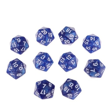 10 двадцатисторонних кубиков D20 для игры в ролевые игры D&D