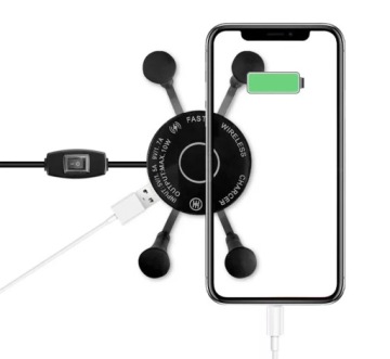Держатель для телефона X-GRIP, индуктивное зарядное устройство USB