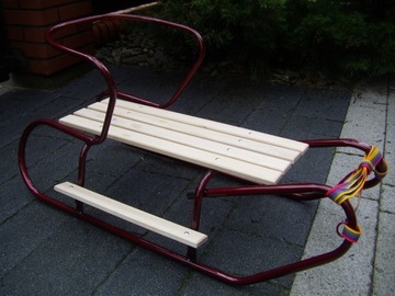 ПОЛЬСКИЕ БАЗОВЫЕ САНКИ + СПИНКА + ТОЛСТЫЙ МАТРАС С РЕМНЯМИ + ПОДНОГКИ