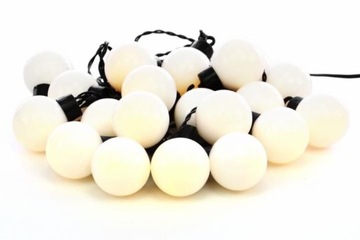 Oświetlenie - łańcuch 20 białych LED ciepło-biała