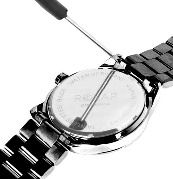 БРАСЛЕТ ДЛЯ ЧАСОВ - 18 ММ - ЧЕРНЫЙ - СТАЛЬ