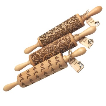 РОЖДЕСТВЕНСКИЙ РУЛЕТ ДЛЯ ПЕЧЕНЬЯ С ГРАВИРОВКОЙ НА ВАШ ВЫБОР ПЛЮС БЕСПЛАТНО