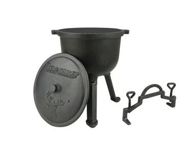 ЧУГУННЫЙ КАУЛДЕЛЬ 8 л Венгерский охотничий горшок для Печонки КОСТРЬ