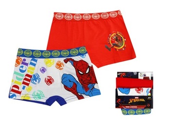 SPIDERMAN MARVEL BOKSERKI DLA CHŁOPCA 2-PAK 6/8LAT