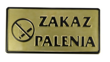 TABLICZKA ALUMINIOWA - ZAKAZ PALENIA