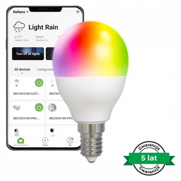 INTELIGENTNA ŻARÓWKA KOLORY RGB E14