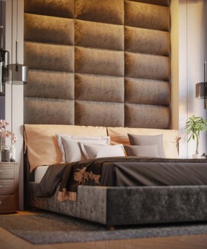 МЯГКИЕ НАСТЕННЫЕ ПАНЕЛИ 60х30см ВЕЛУРОВЫЙ ПОДГОЛОВНИК