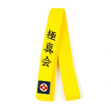 Pas Do Kyokushin Karate Żółty haft naszywka 320 cm