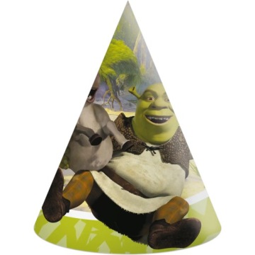 Шапочки Shrek паперові кольорові на день народження для дітей день народження 6 шт.