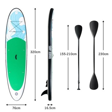 SUP доска 320 см PRO, надувная доска с веслом и сиденьем 150 кг.