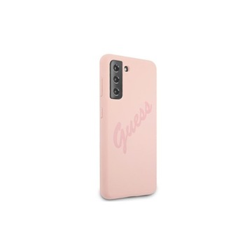 Чехол Guess Script Vintage для Samsung Galaxy S21+ - розовый