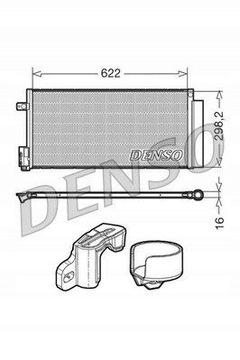 CHLADIČ KLIMATIZACE ALFA FIAT LANCIA OPEL MITO 08-, GIULIETTA 10-,