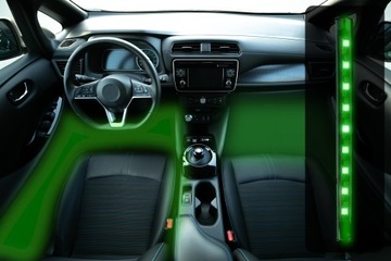 OŚWIETLENIE LED WNĘTRZA AUTA POJAZDU RGB USB PILOT