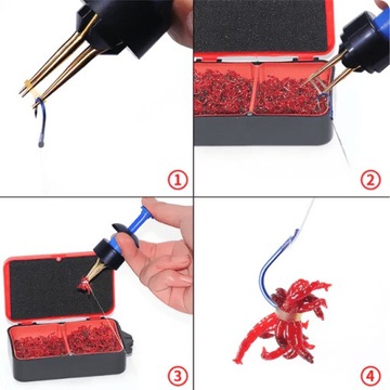 SAHIDO PELLET CLIPPER ДЛЯ УСТАНОВКИ ПРИМАНКИ, 120 РЕЗИНОВ В КОМПЛЕКТЕ