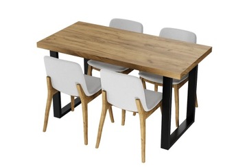 Кухонный стол для столовой Цвета Лофт Черный Дуб LANCELOT