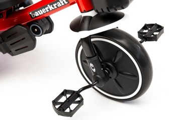 Поворотный трехколесный велосипед 2в1, красная коляска