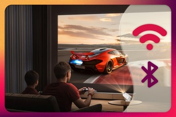 ПРОЕКТОР ANDROID TV WIFI FULL HD ПОРТАТИВНЫЙ УМНЫЙ ВРАЩАЮЩИЙСЯ ДИНАМИК