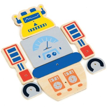 Viga Toys Drewniana Przybijanka Roboty 45 el.