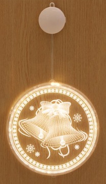 ВИТРАЖНЫЕ КОЛОКОЛЬЧИКИ - СВЕТОДИОДНЫЕ НА АККУМУЛЯТОРНЫХ ПРИСОСКАХ