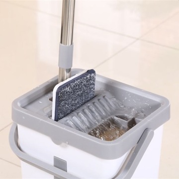 ПЛОСКАЯ ШВАБРА, вращающаяся, ДВУХКАМЕРНАЯ отжимная машина, КРЫШКИ