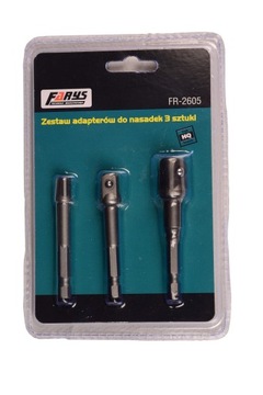 НАБОР ШЕСТИГРАННЫХ ПЕРЕХОДНИКОВ ДЛЯ НАСАДОК 1/4 3/8 1/2 Farys