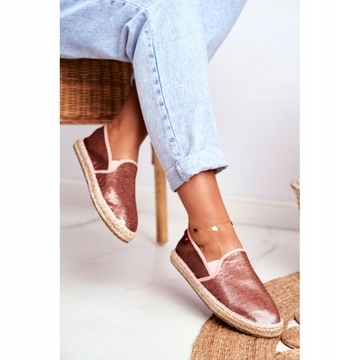 Różowe Tkanina Buty Espadryle Big Star r.36