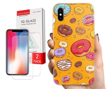 PREMIUM ETUI DO APPLE IPHONE X XS WZORY + SZKŁO