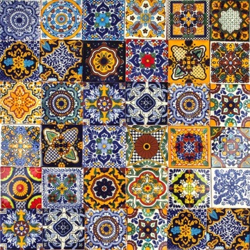 Patchwork ceramicznych płytek wielobarwnych do łazienki, kuchni - Colorido