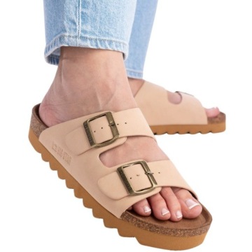 KLAPKI DAMSKIE BIG STAR ELEGANCKIE WYGODNE Z KLAMRAMI