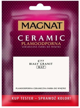 FARBA MAGNAT CERAMIC 0,03L C77 BIAŁY GRANIT